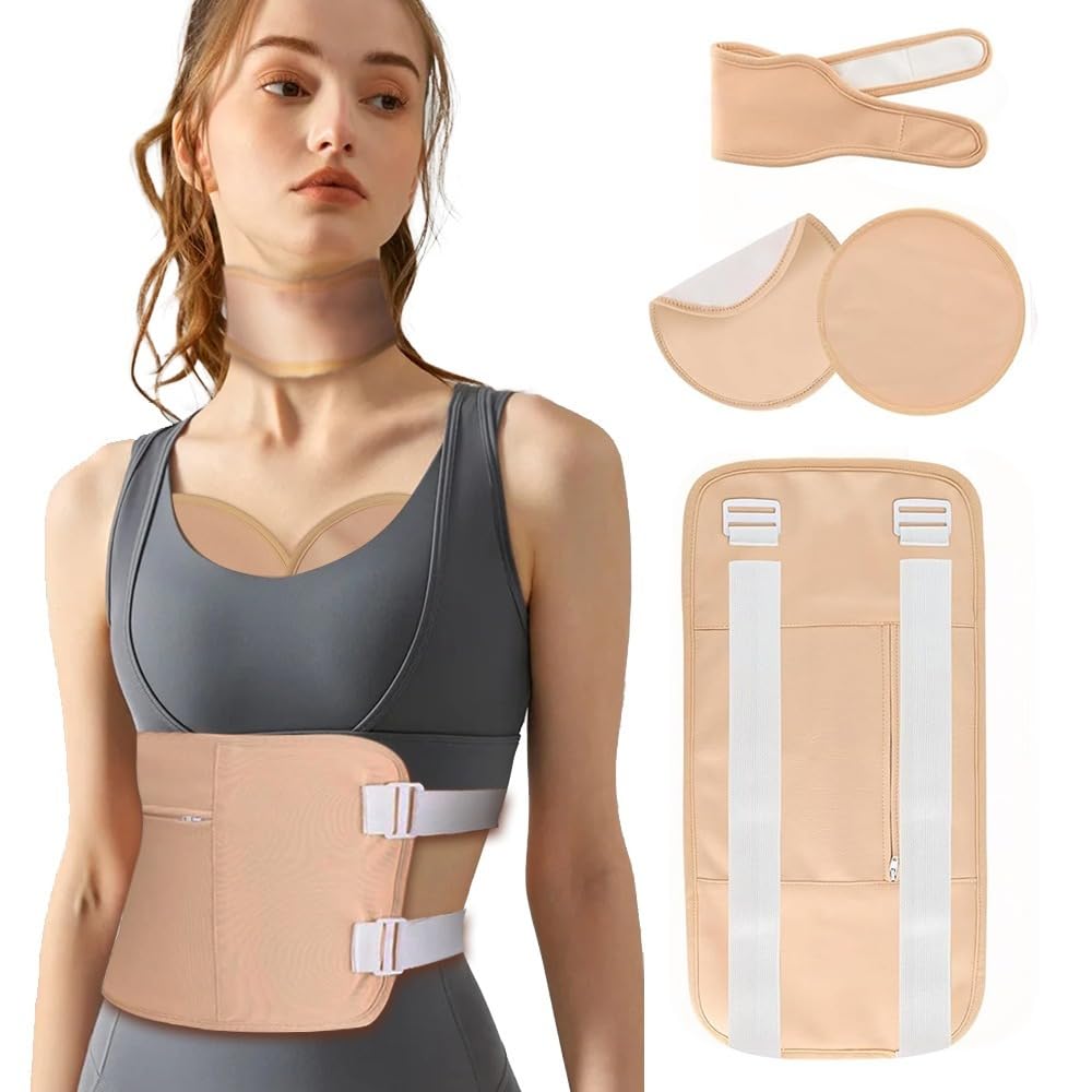 EverLoom Castor Oil Pack, Adjustable Reusable Castor Oil Pack Wrap for Liver Detox, Neck and Breast, Cotton Elastic Strap, Machine Washable Anti Oil Leak Design