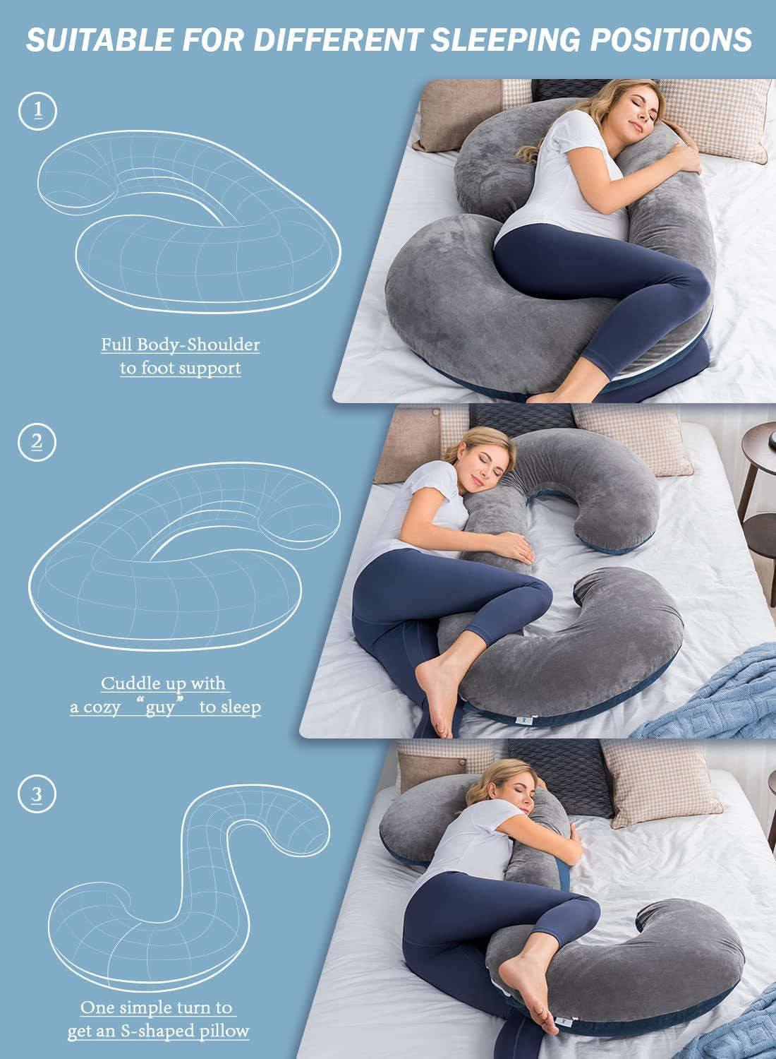 C-Shaped Body Pregnancy Pillow